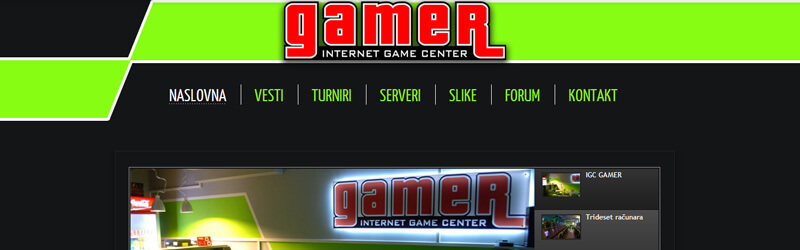 IGC GAMER logo and web design